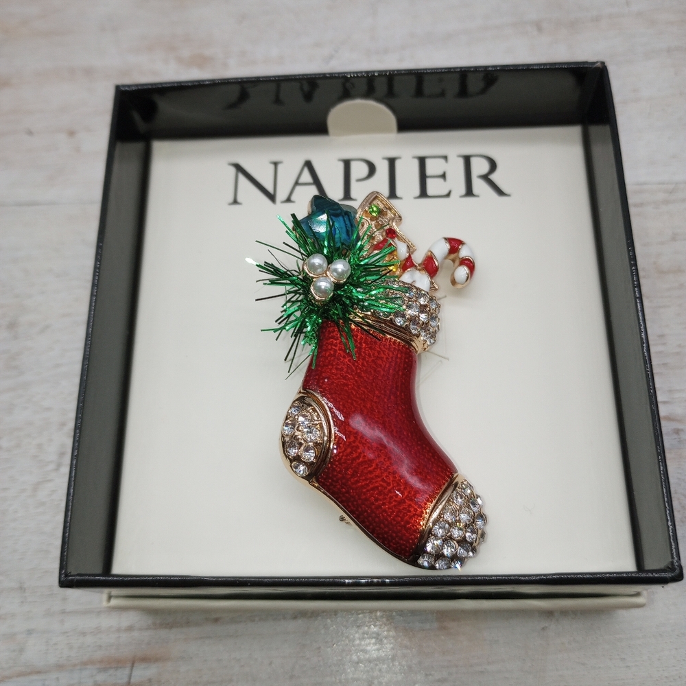 Napier Christmas Nutcracker Globe Pin